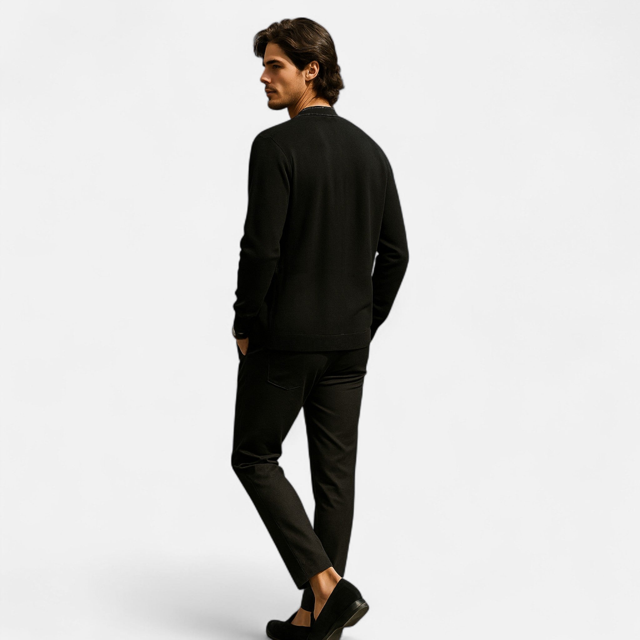 Eliaro Moda | Cárdigan Hombre Lana Virgen Tejido Artesanal Premium