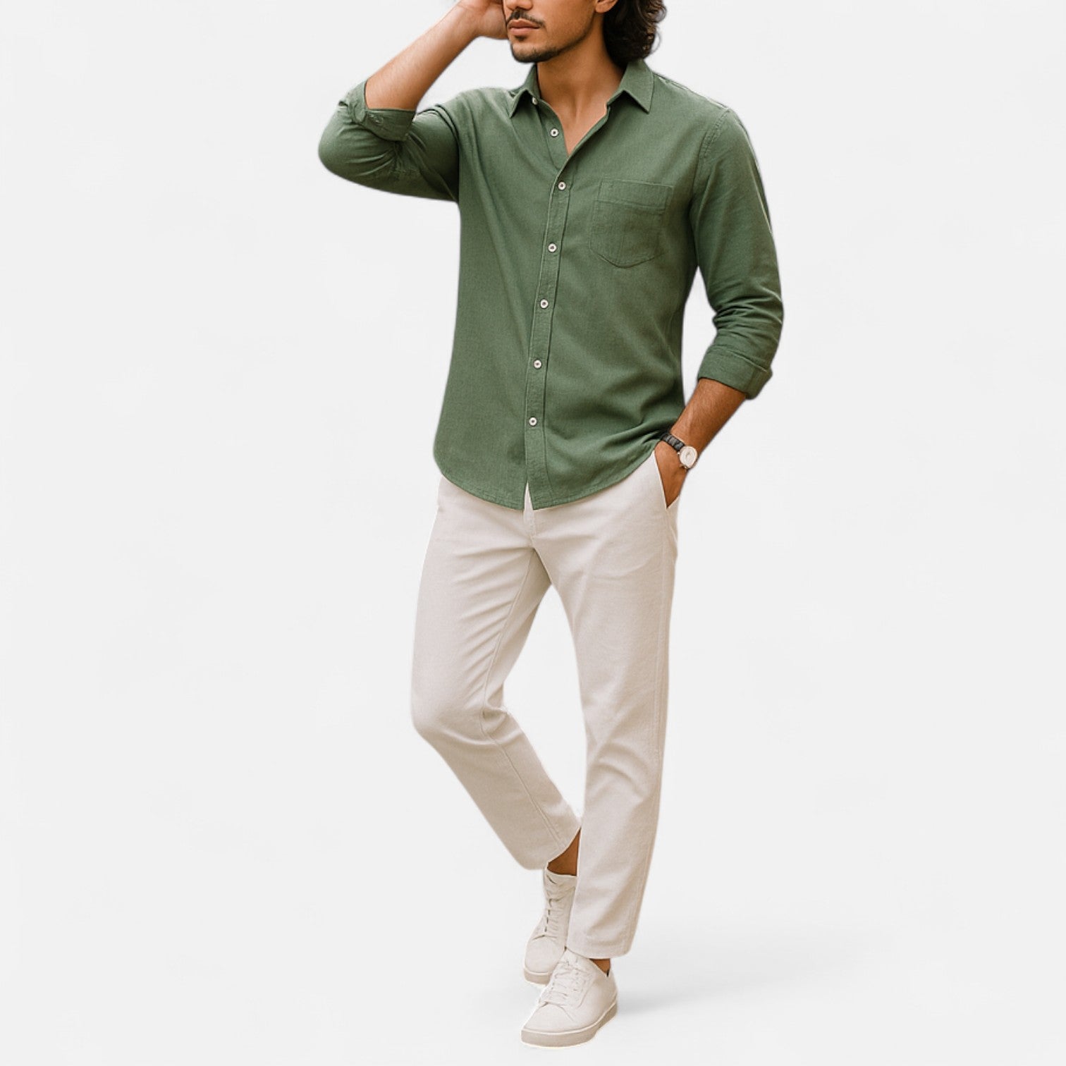 Eliaro Moda | Camisa de Lino para Hombre de Manga Larga – Elegancia Atemporal, Comodidad Natural