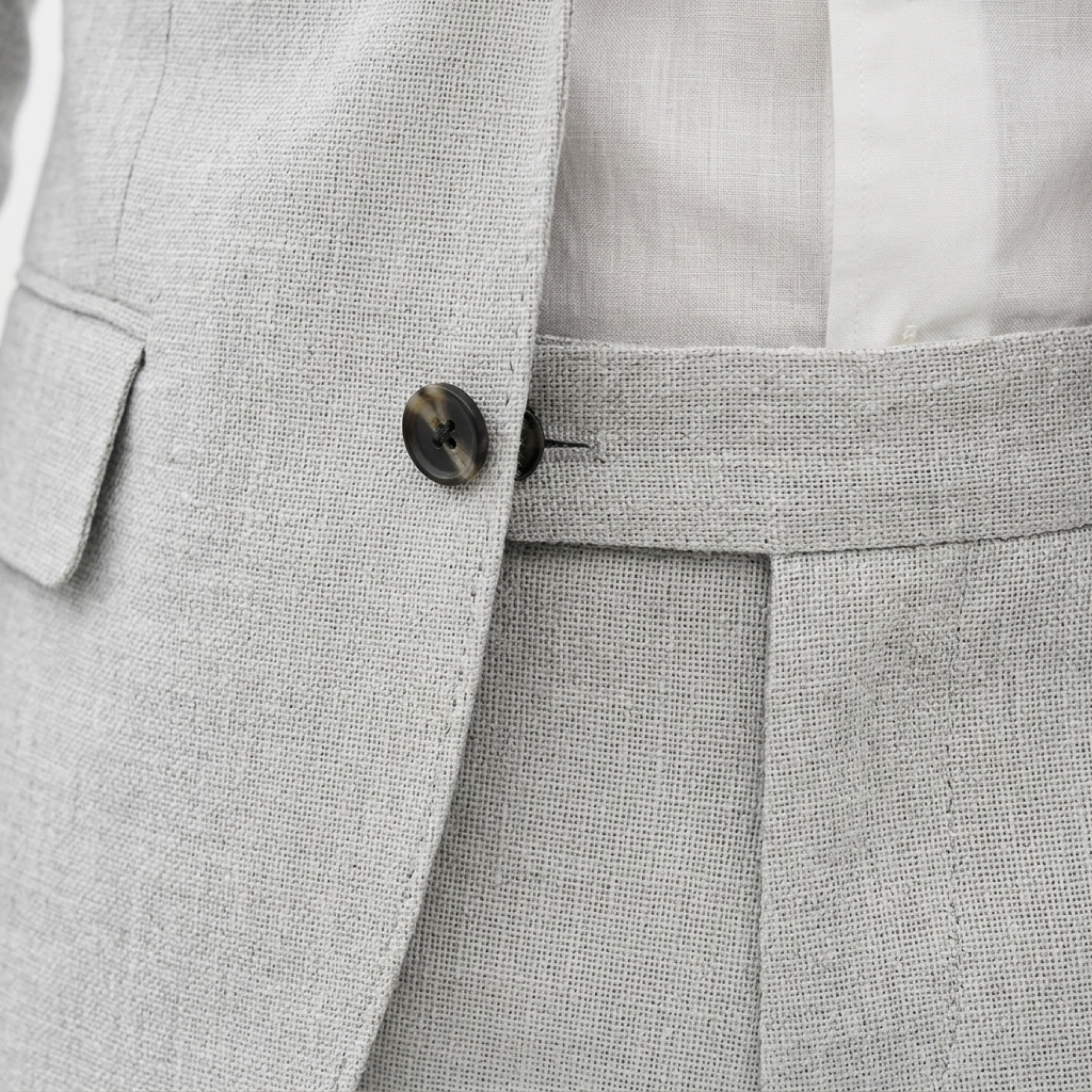 Costume en lin homme coupe slim | ensemble deux pièces formel pour mariages