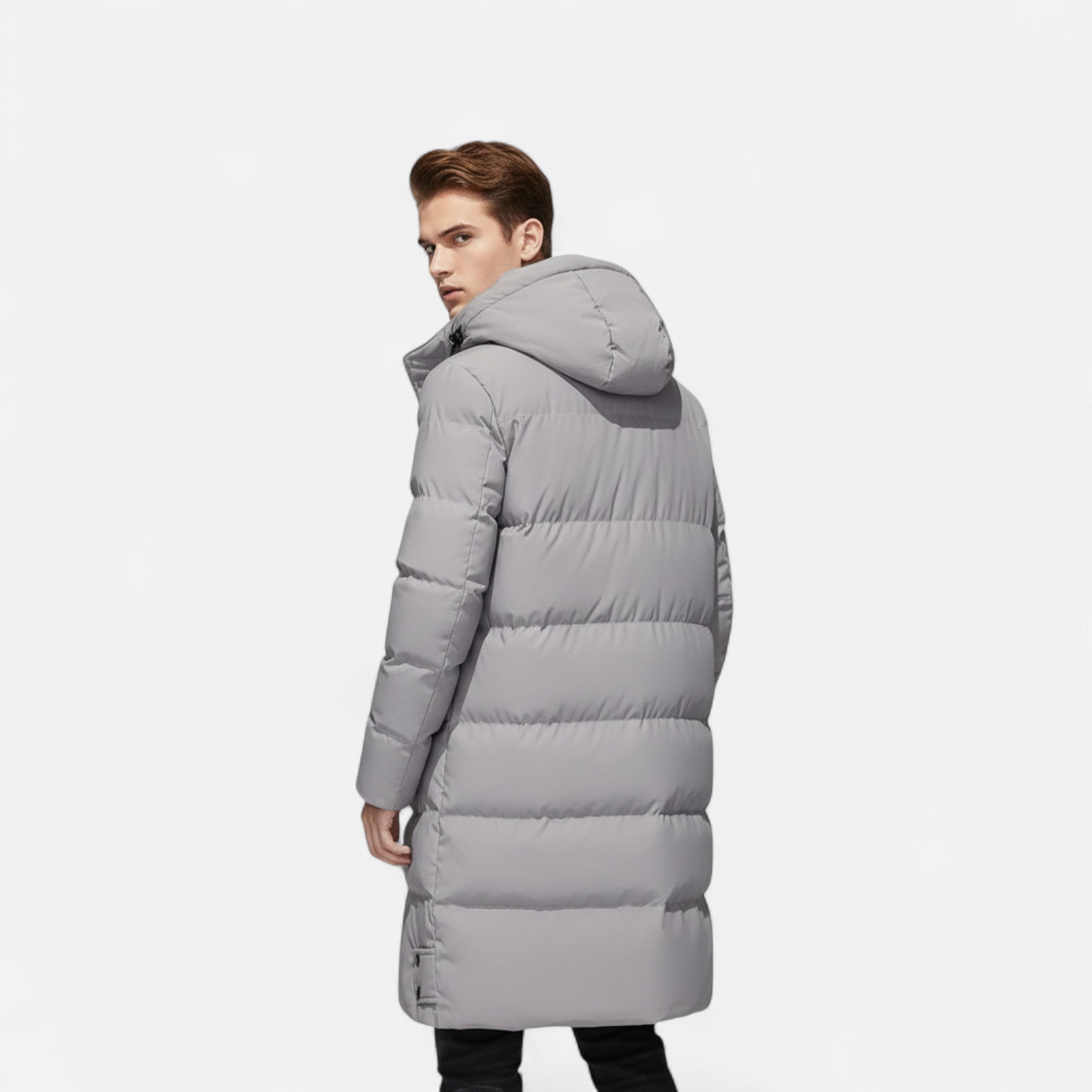 Eliaro Moda | Chaqueta Hombre Invierno Acolchada Larga con Capucha
