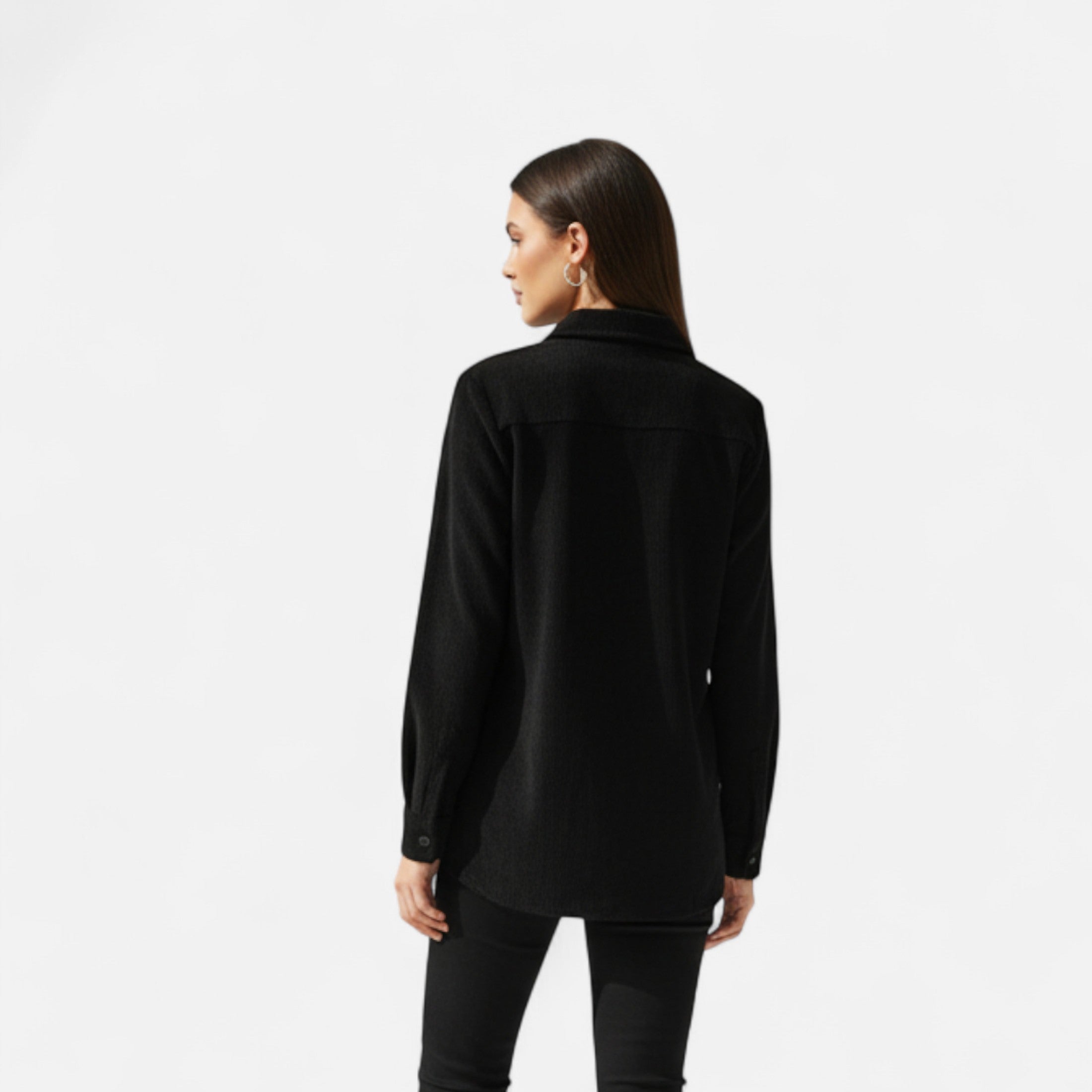 Eliaro Moda | Camisa de Pana Mujer con Bolsillos de Solapa