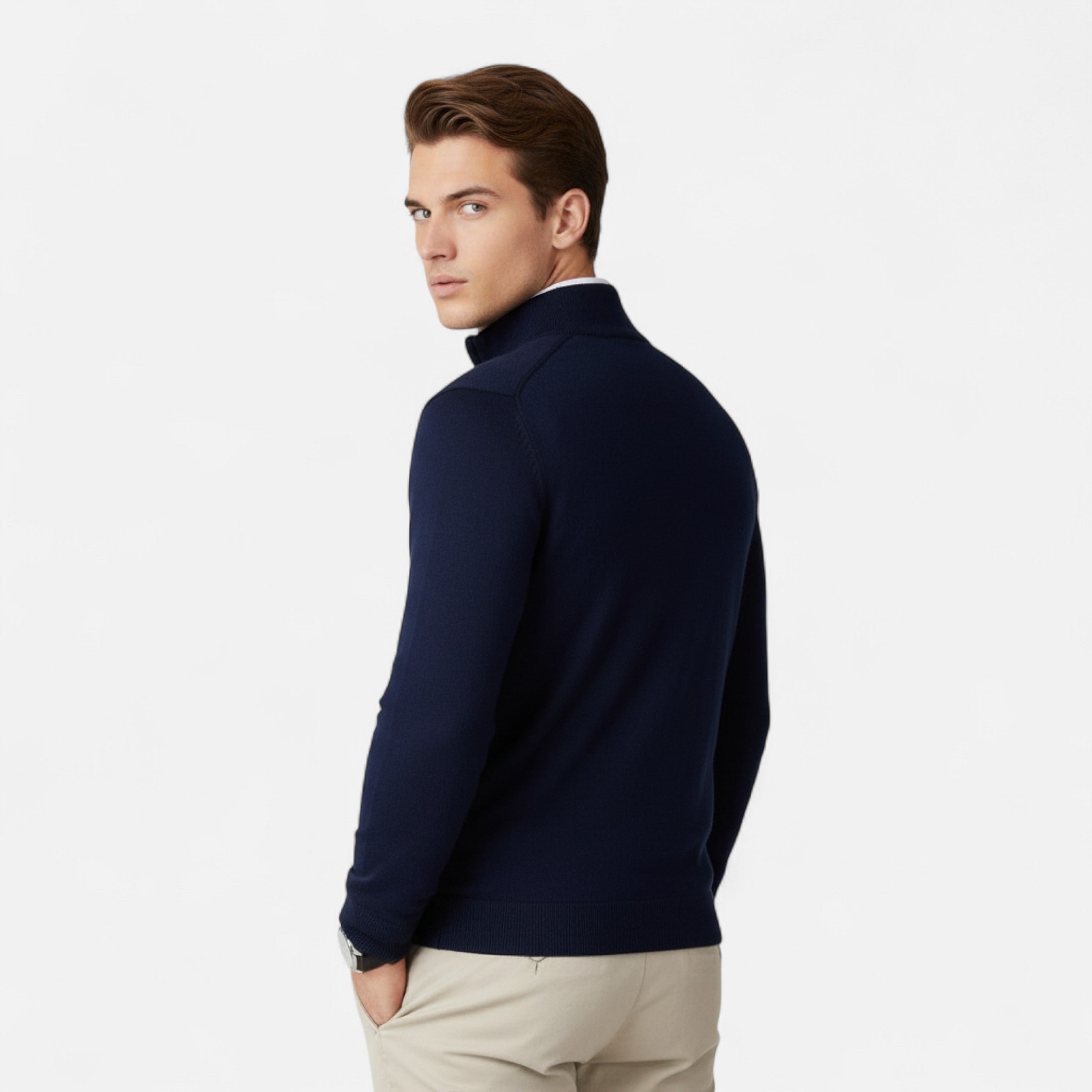 Eliaro Moda | Jersey Hombre Invierno Medio Cierre