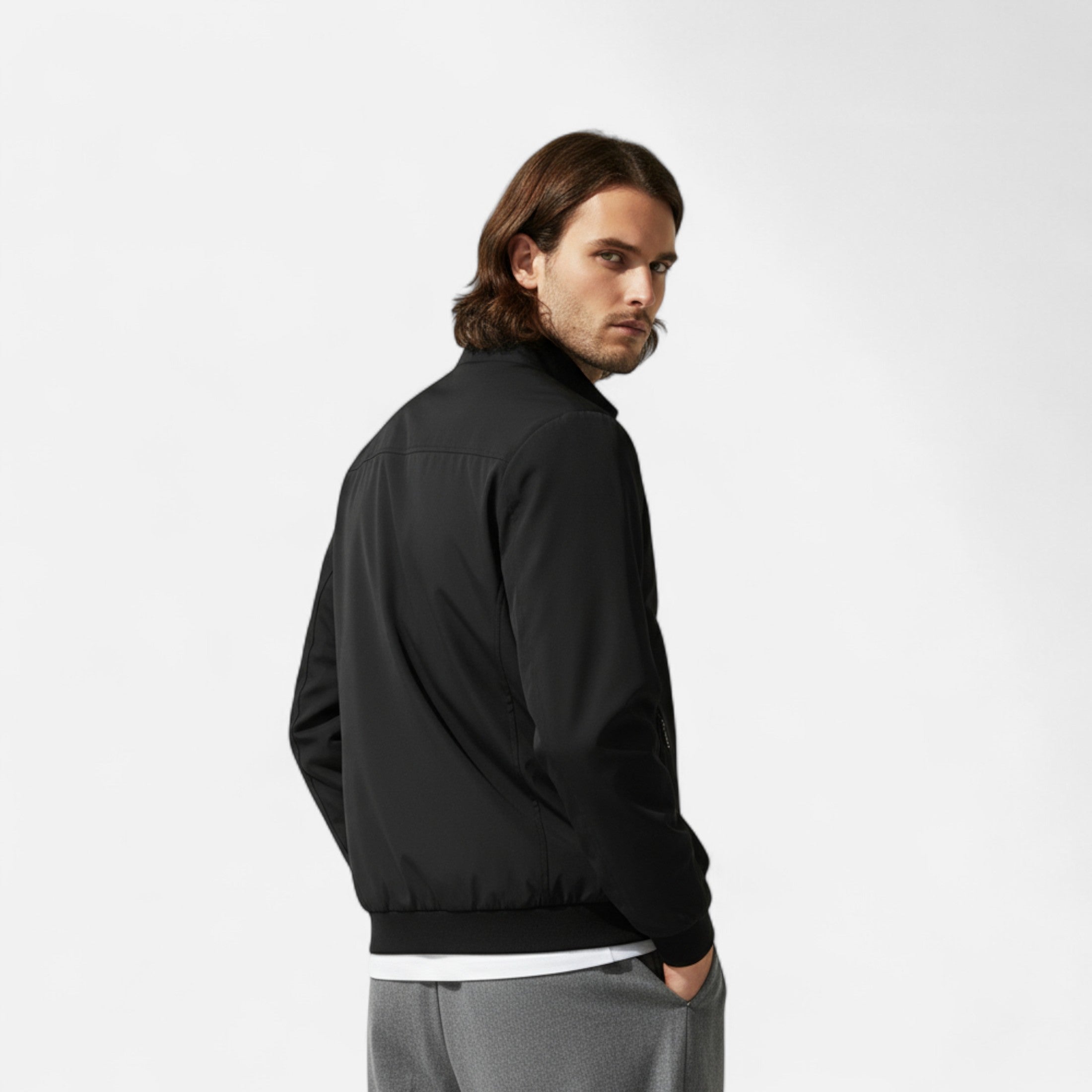 Eliaro Moda | Chaqueta Ligera Hombre Cremallera Cuello Alto