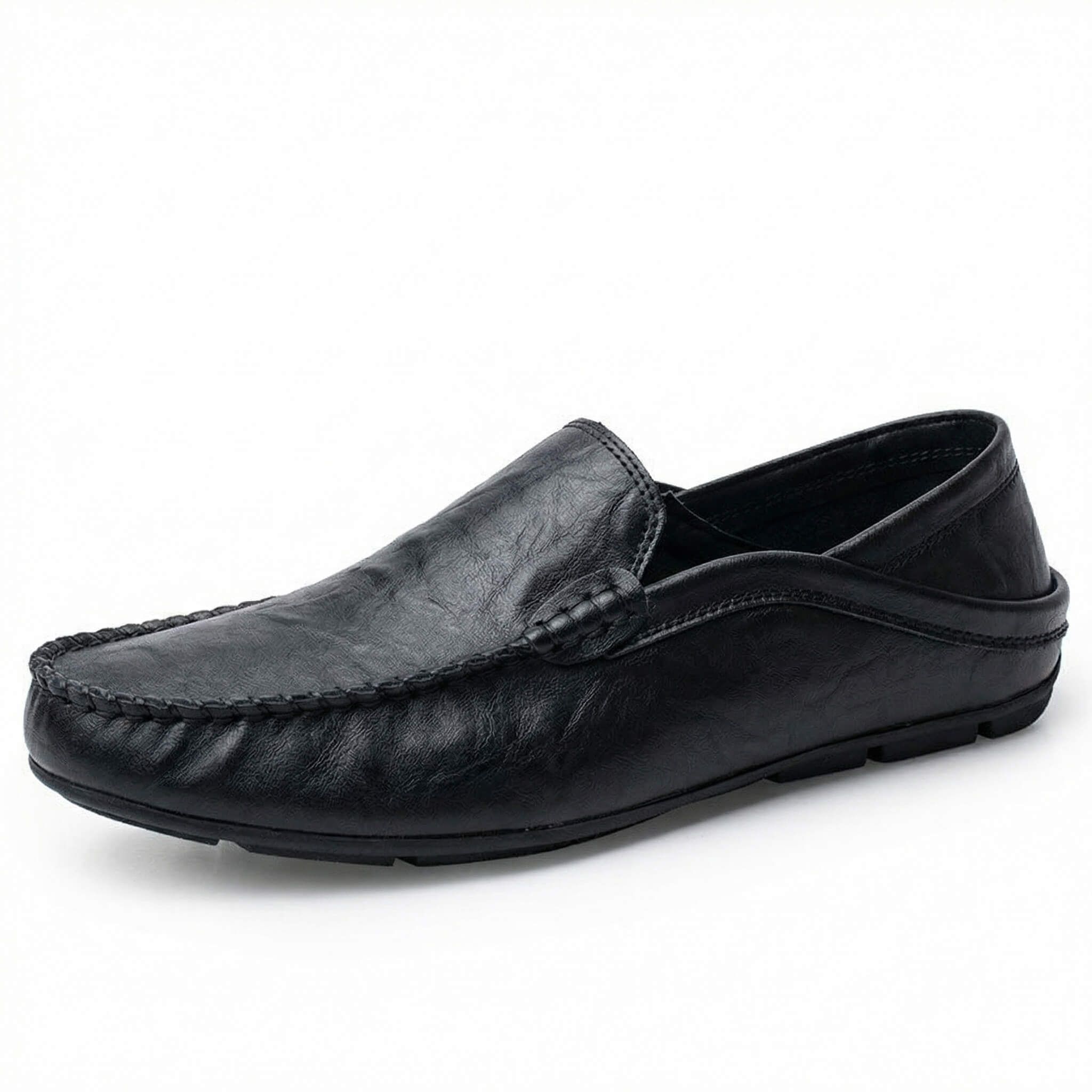 Mocassins en cuir pour homme — talon pliable — chaussures de voyage