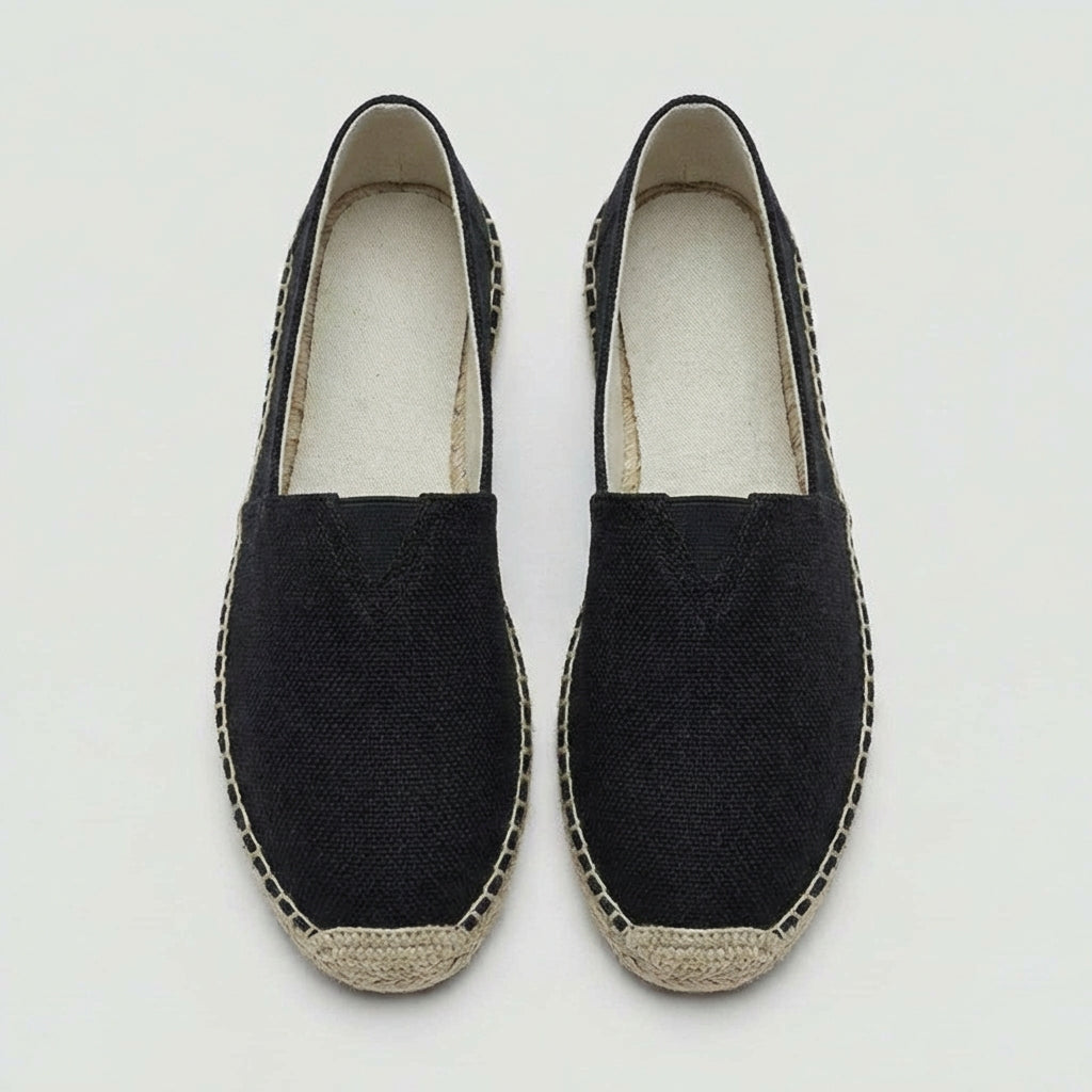 Férfi lenvászon espadrille — könnyű mokaszinok — tengerparti nyaralás