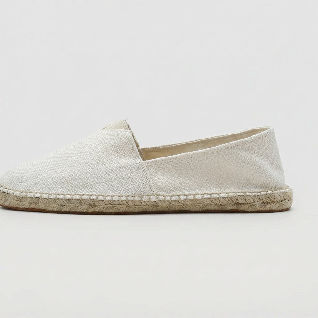 Férfi lenvászon espadrille — könnyű mokaszinok — tengerparti nyaralás
