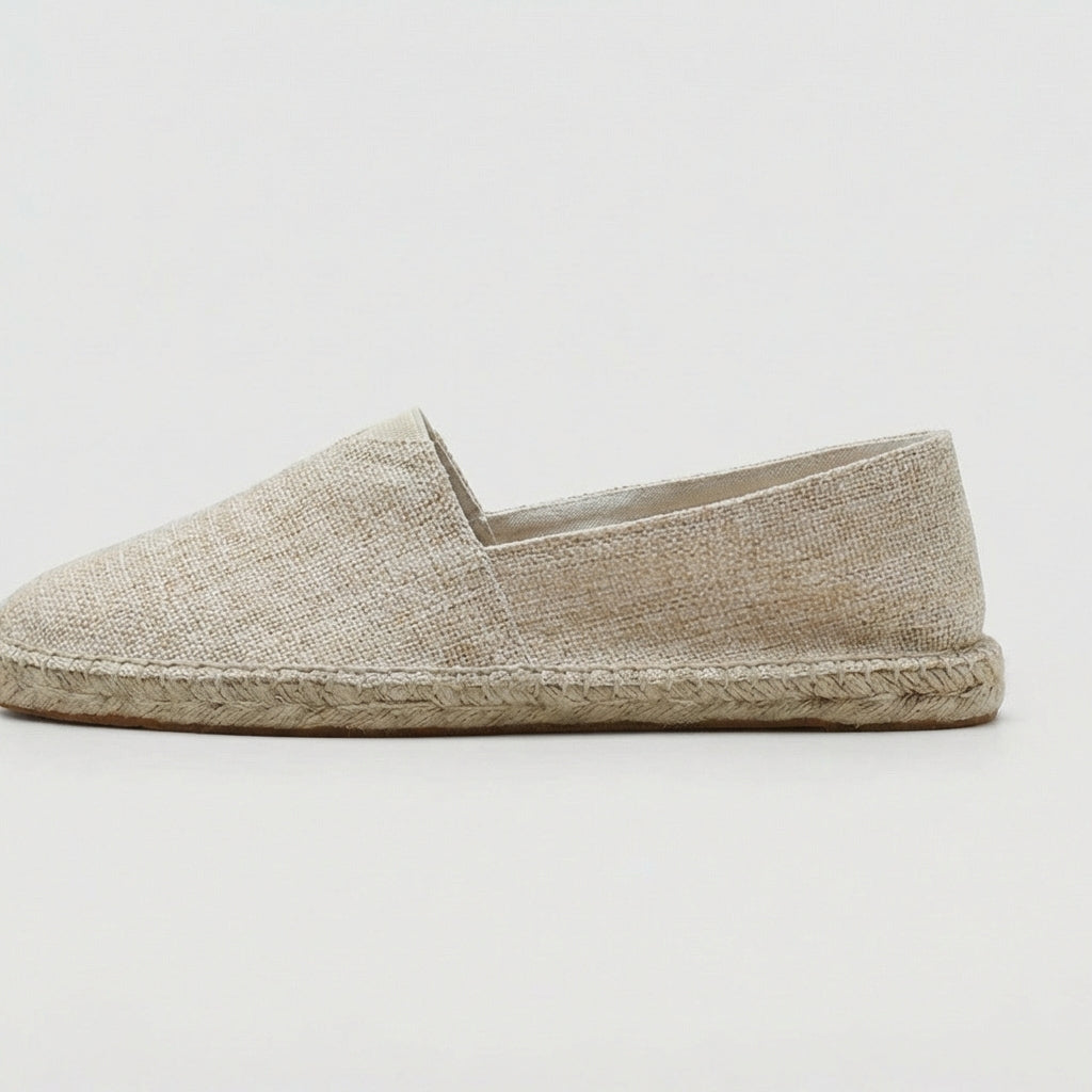 Férfi lenvászon espadrille — könnyű mokaszinok — tengerparti nyaralás