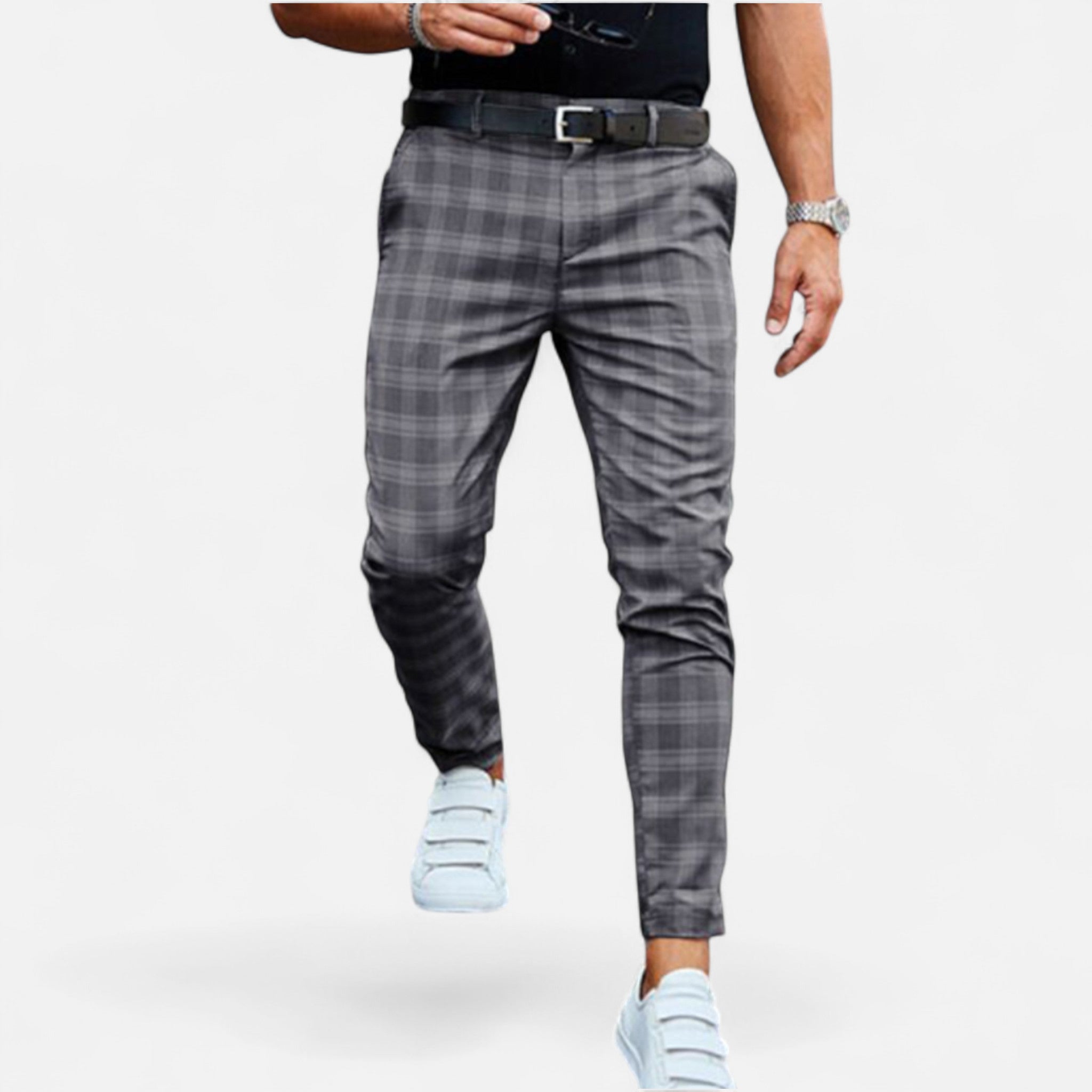 Eliaro Moda | Chinos Hombre Slim Fit Cuadro Clásico con Stretch