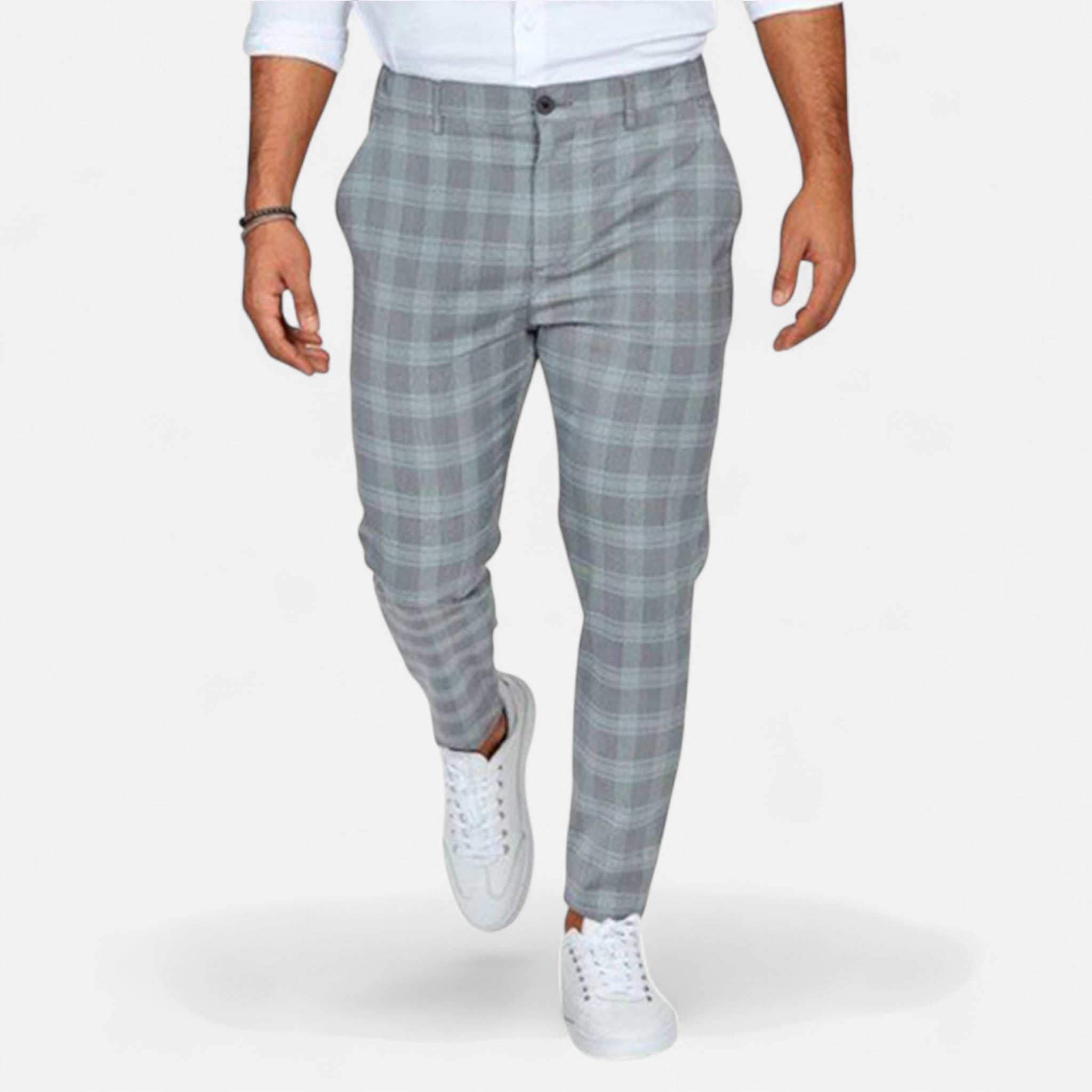 Eliaro Moda | Chinos Hombre Slim Fit Cuadro Clásico con Stretch