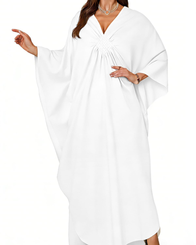 Vyšívané kimono pro ženy s výstřihem do V — pláž