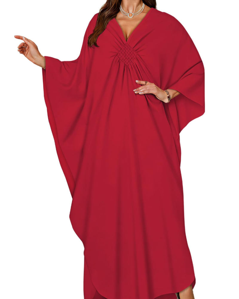 Vyšívané kimono pro ženy s výstřihem do V — pláž