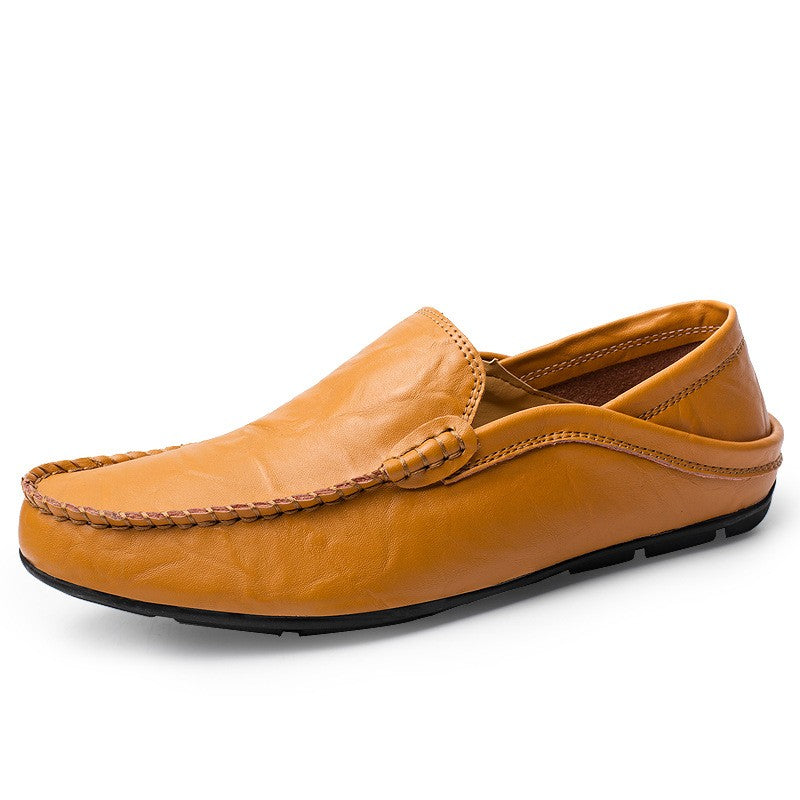 Mocassins en cuir pour homme — talon pliable — chaussures de voyage