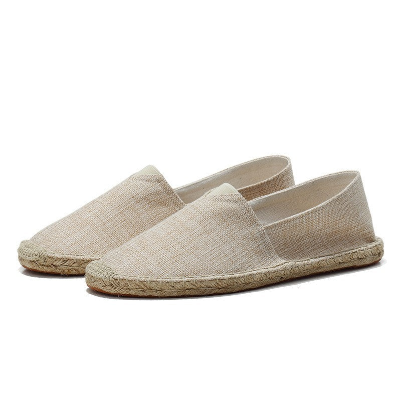 Férfi lenvászon espadrille — könnyű mokaszinok — tengerparti nyaralás
