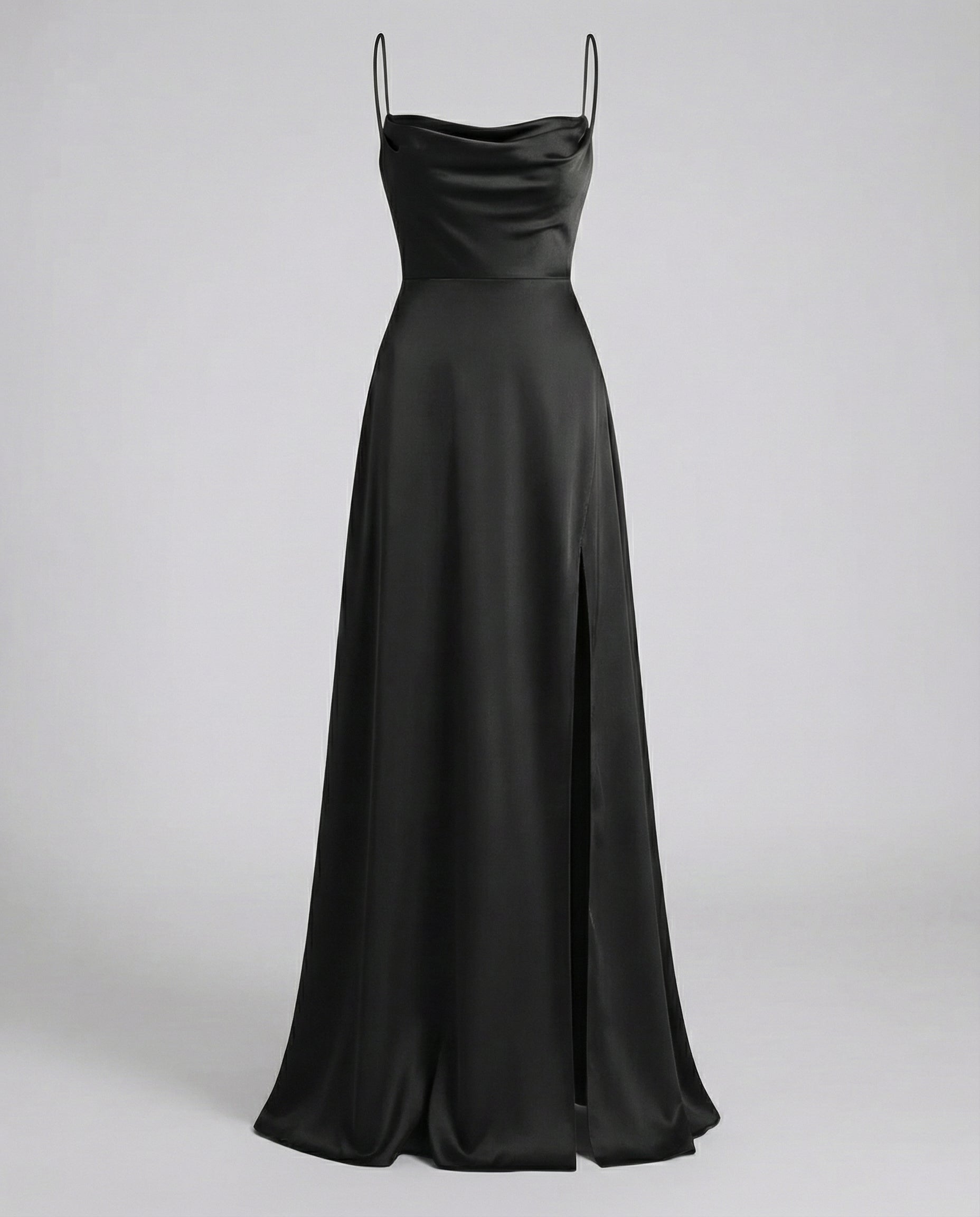 Robe longue pour femme - coupe ajustée avec fente latérale - soirée