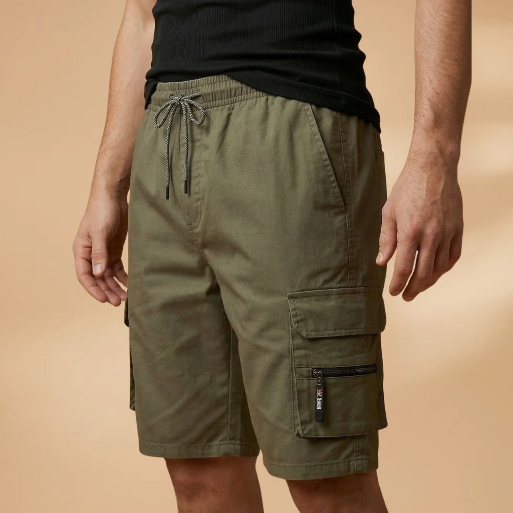 Shorts cargo pour homme - shorts d'été décontractés avec cordon de serrage