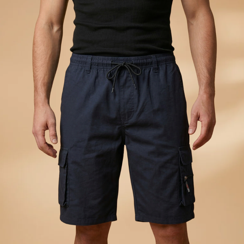 Shorts cargo pour homme - shorts d'été décontractés avec cordon de serrage