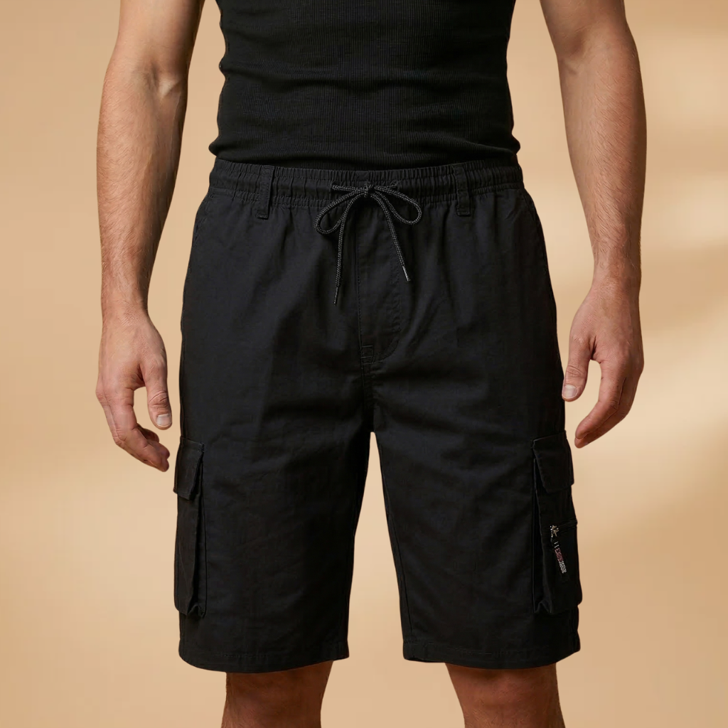 Shorts cargo pour homme - shorts d'été décontractés avec cordon de serrage