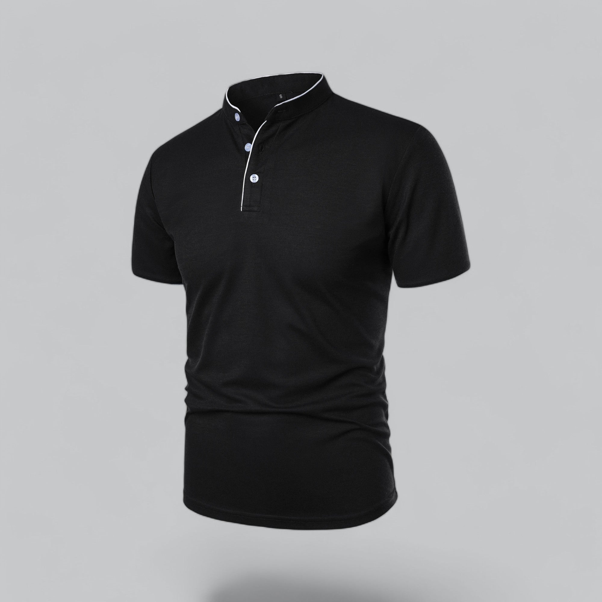 Polo à manches courtes pour homme - coupe ajustée sans col - quotidien