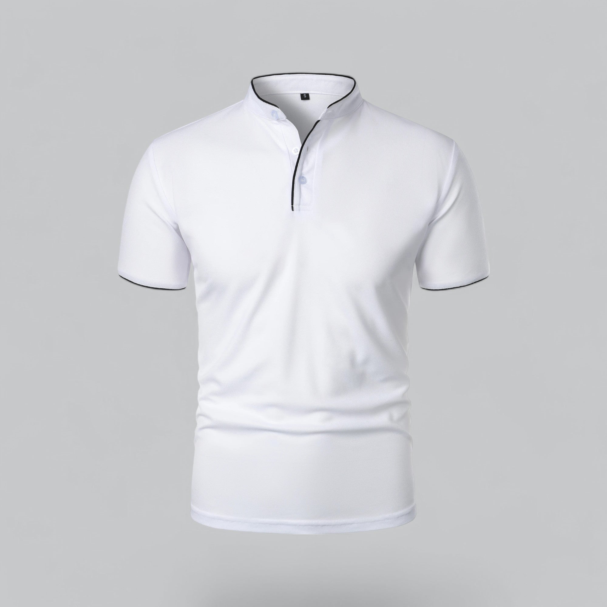 Polo à manches courtes pour homme - coupe ajustée sans col - quotidien
