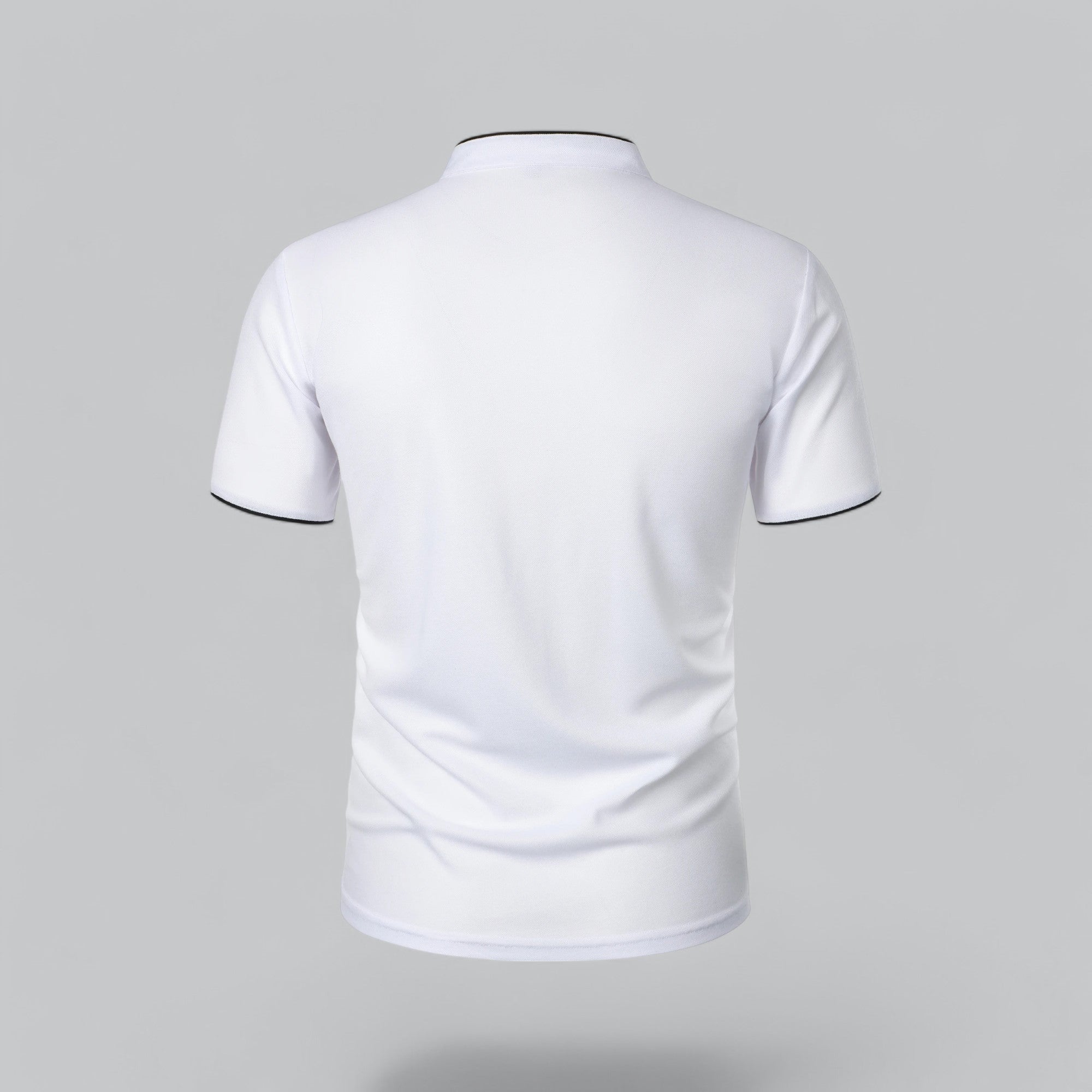 Polo à manches courtes pour homme - coupe ajustée sans col - quotidien