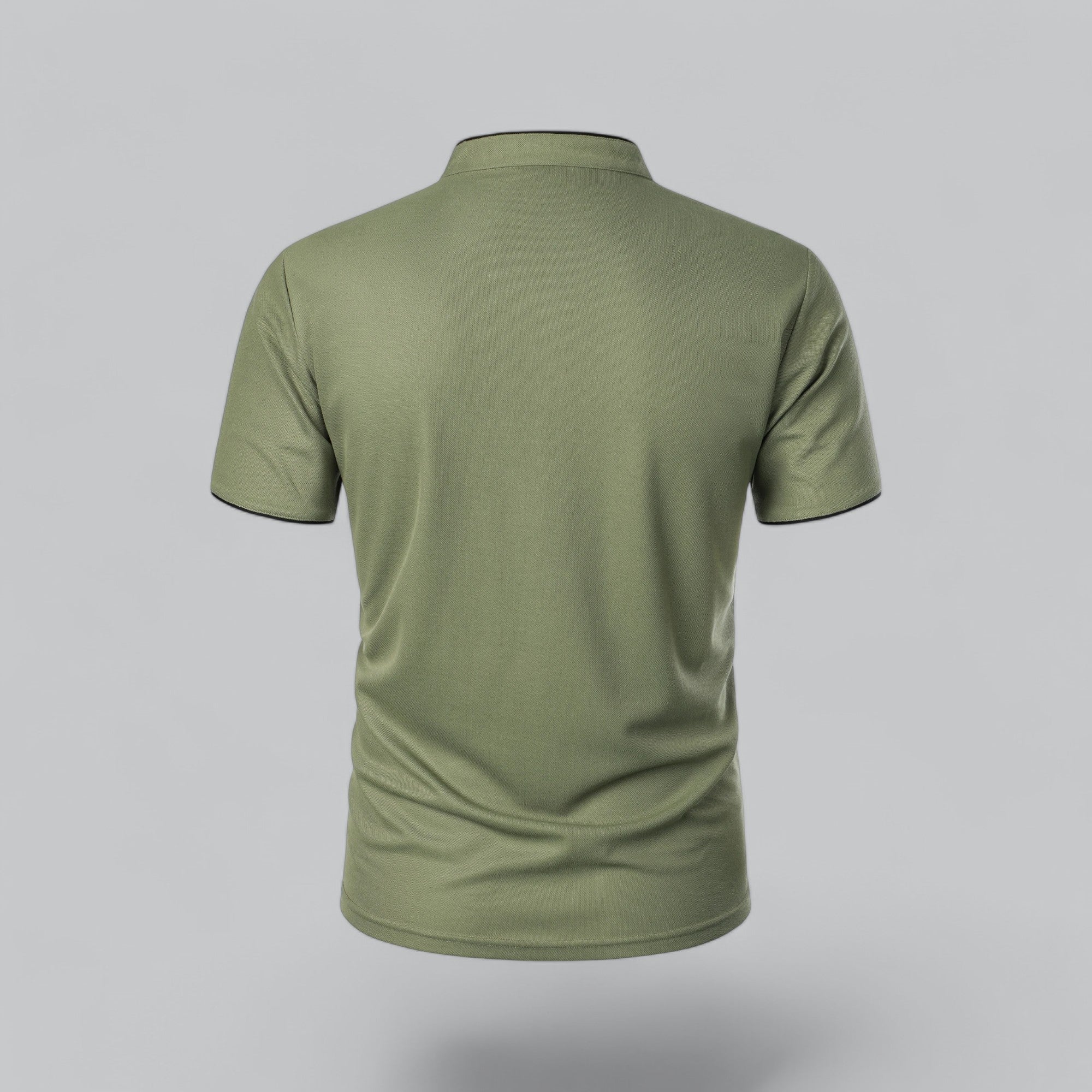 Polo à manches courtes pour homme - coupe ajustée sans col - quotidien