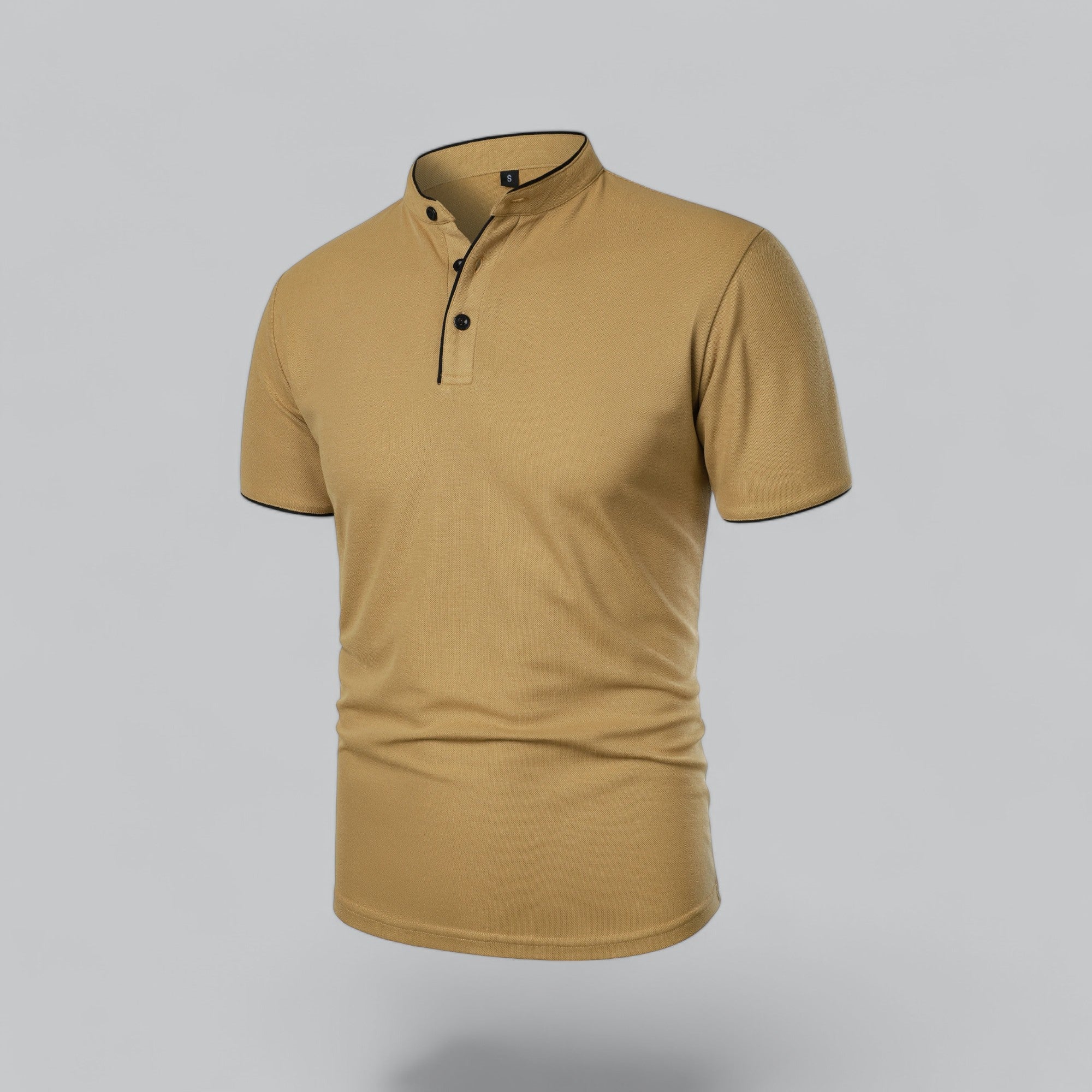Polo à manches courtes pour homme - coupe ajustée sans col - quotidien