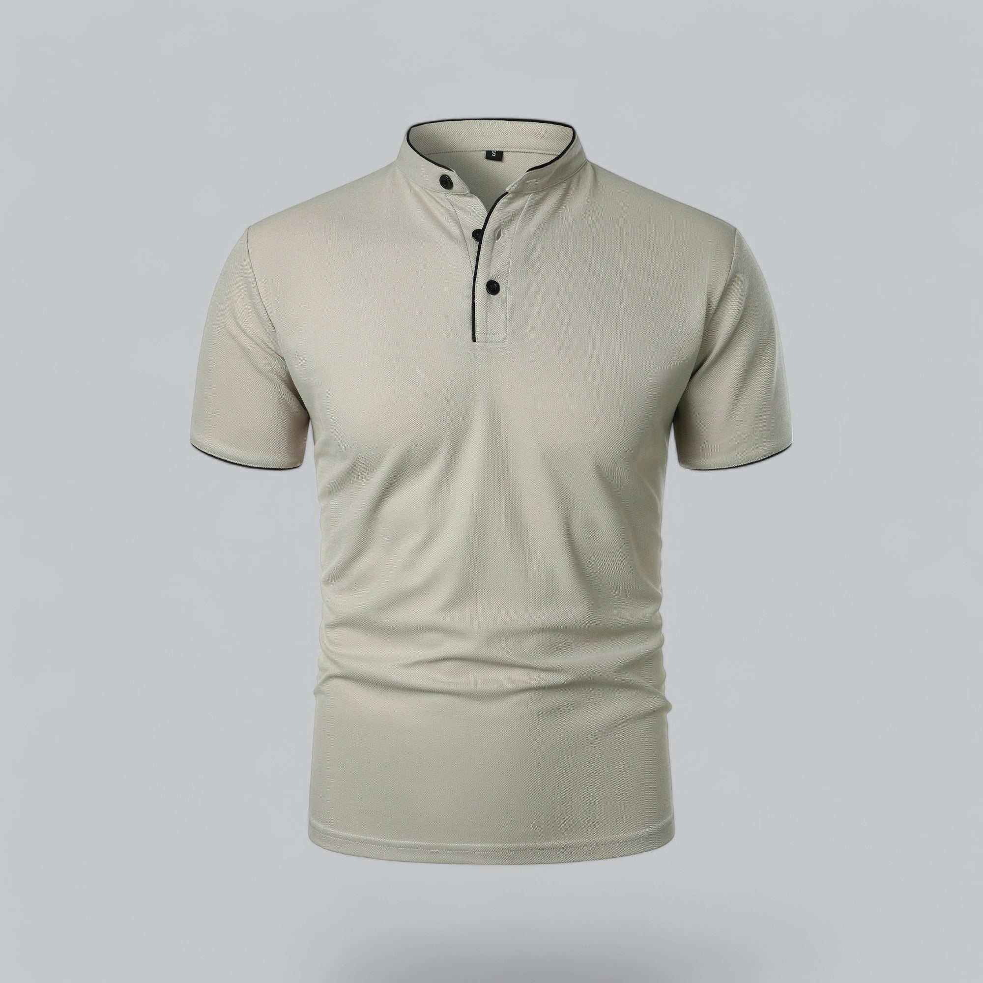 Polo à manches courtes pour homme - coupe ajustée sans col - quotidien