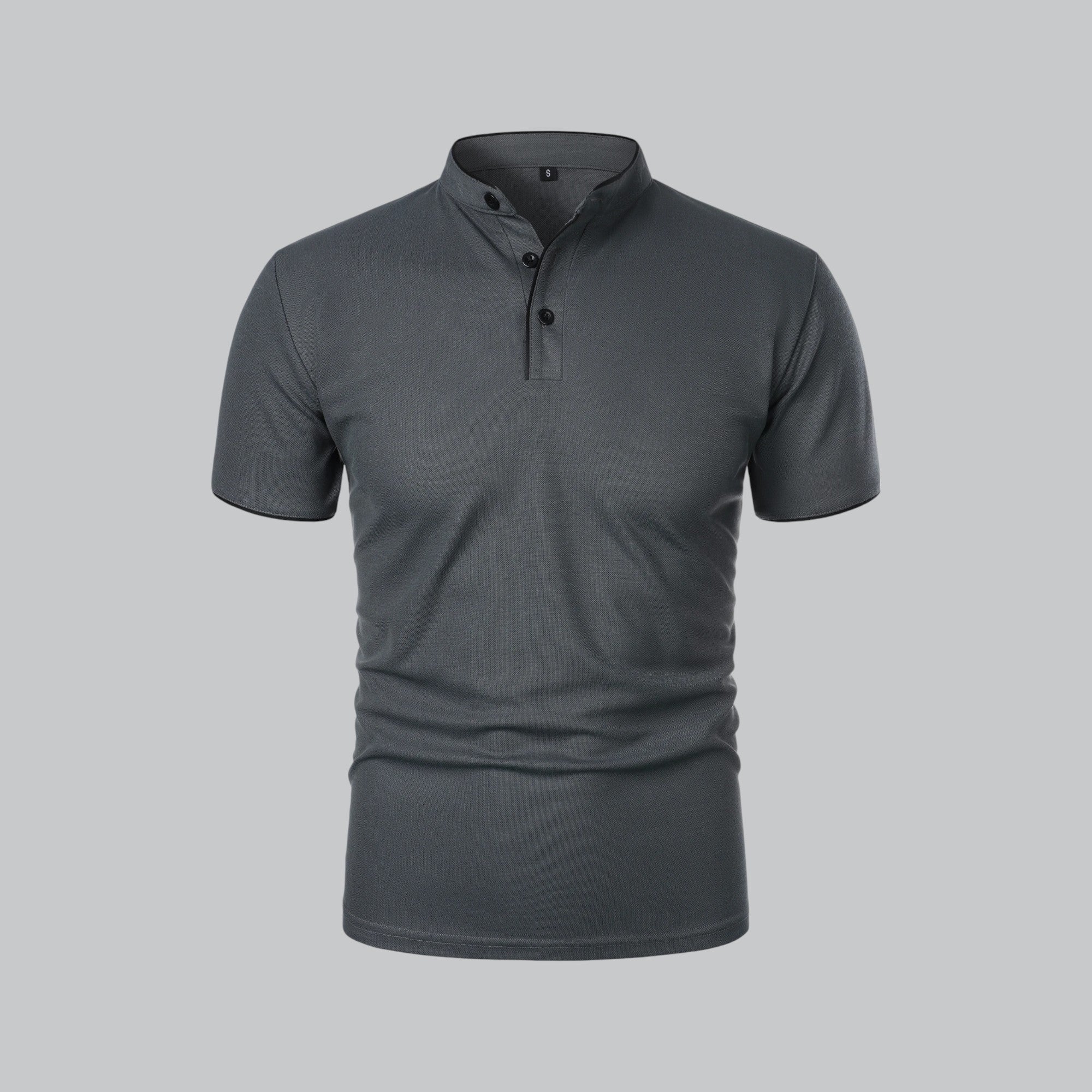 Polo à manches courtes pour homme - coupe ajustée sans col - quotidien