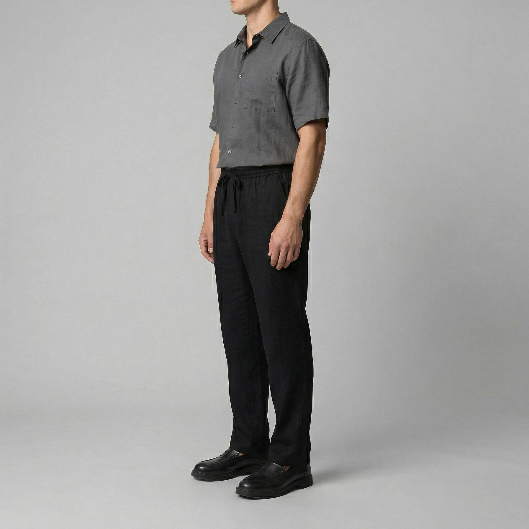 Pantalón lino hombre | ajuste entallado para playa