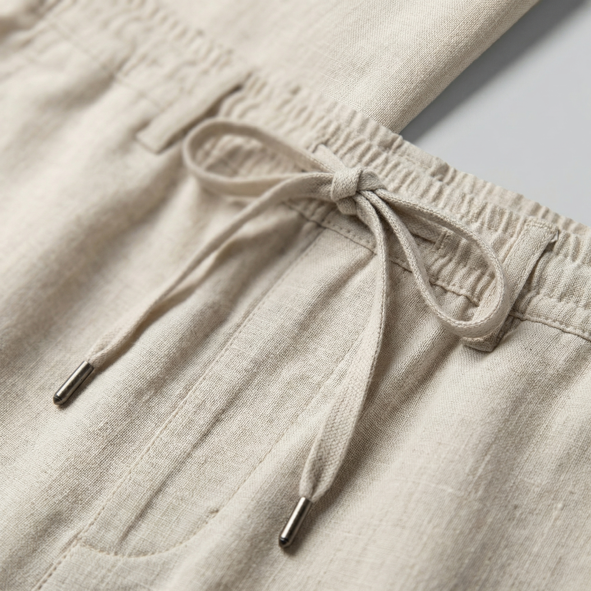 Pantalón lino hombre | ajuste entallado para playa