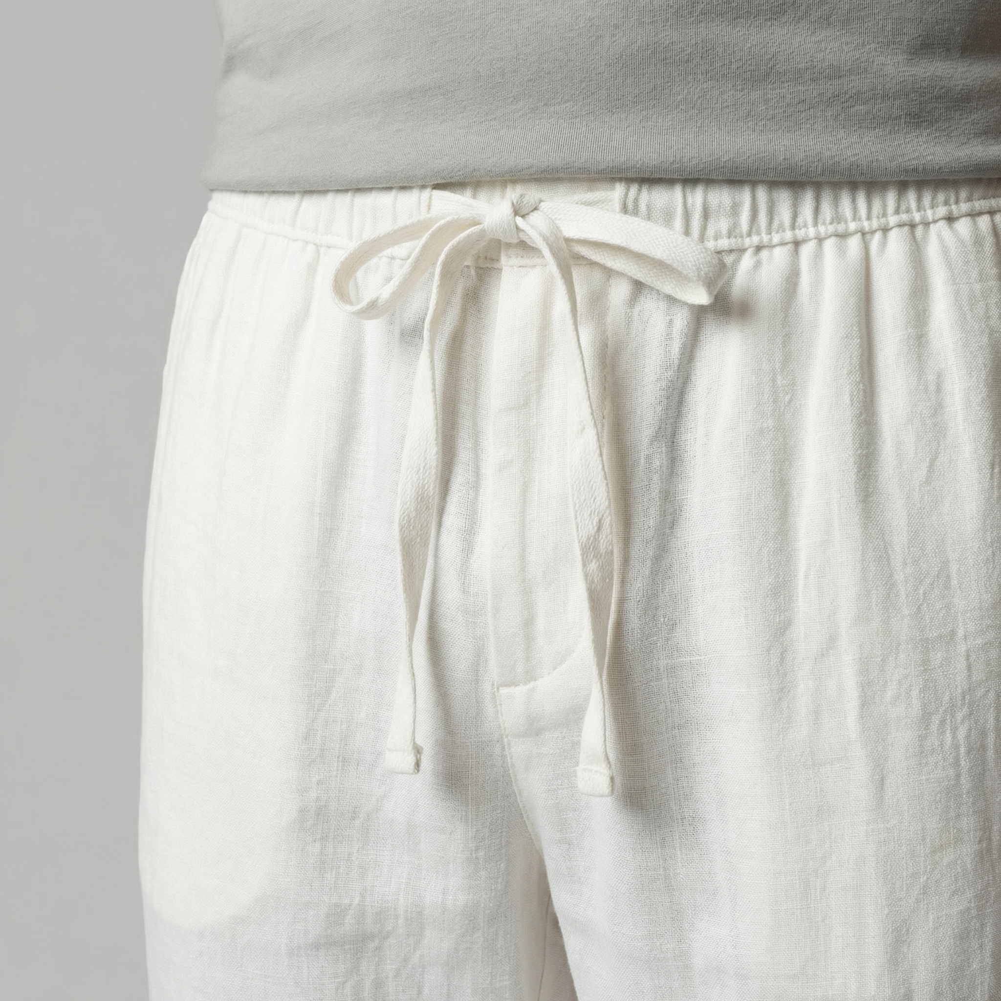 Pantalón lino hombre | ajuste entallado para playa