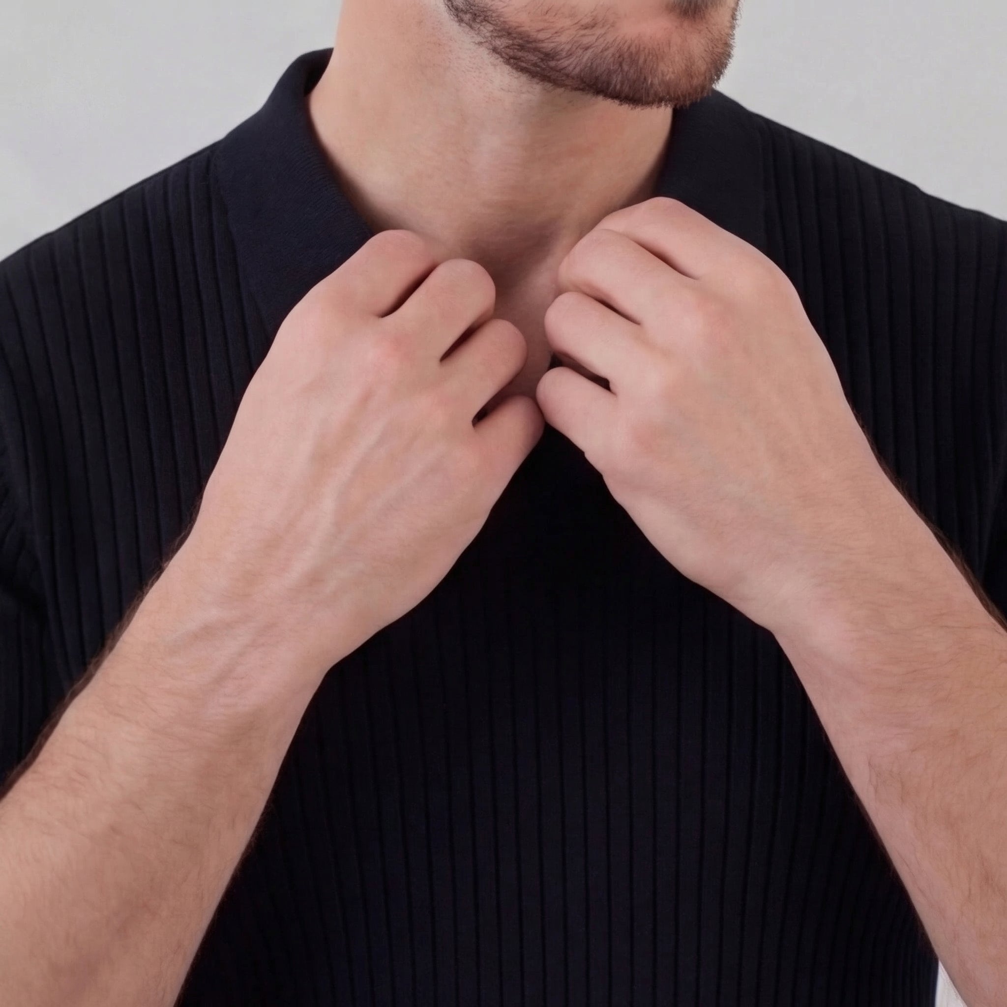 Polo en maille homme | t-shirt en coton ajusté