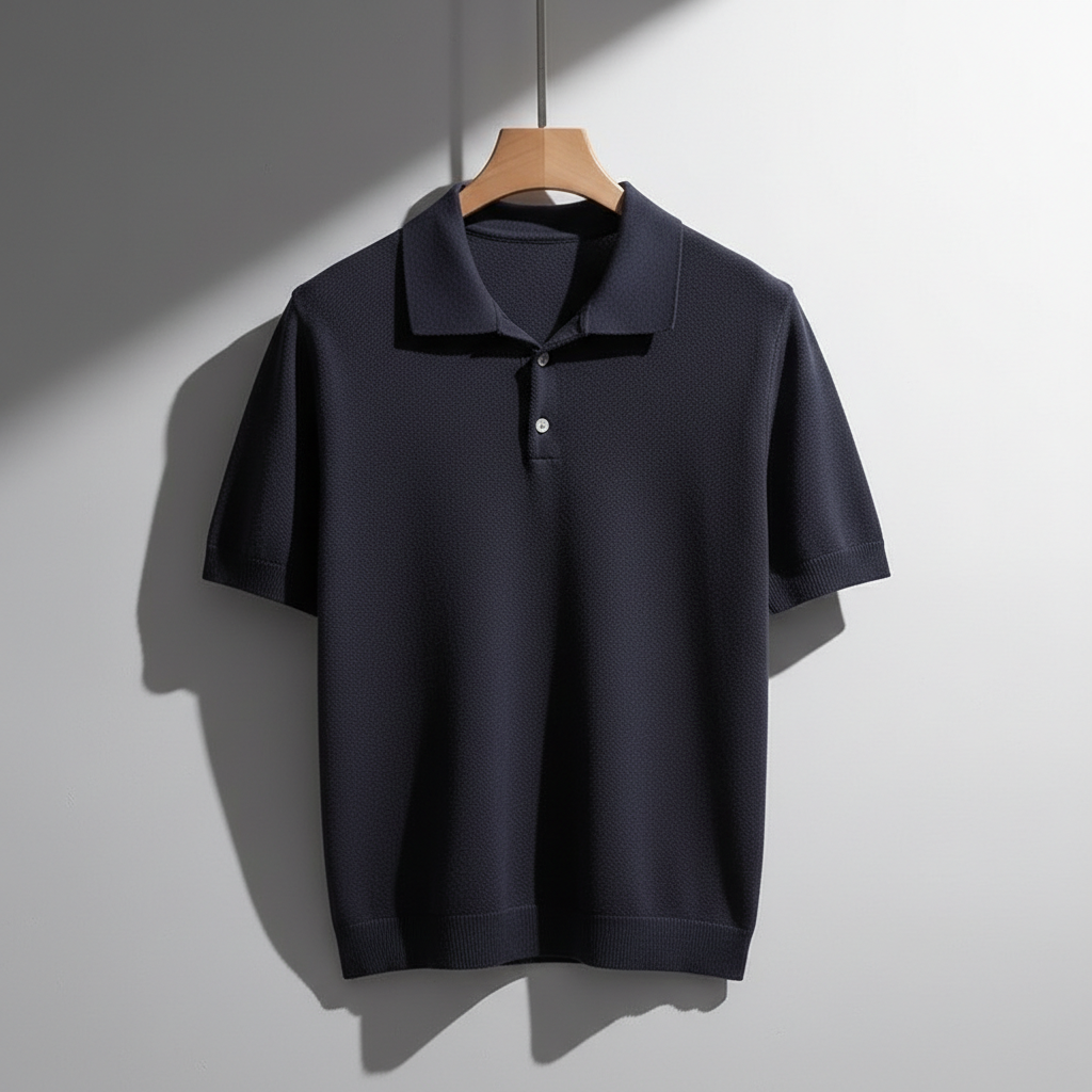 Tricou polo bărbați din bumbac cu croială croitorie — casual