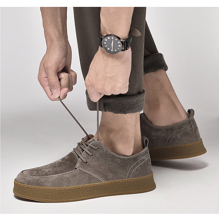 Scarpe Casual da Uomo in Camoscio con Lacci e Suola in Gomma