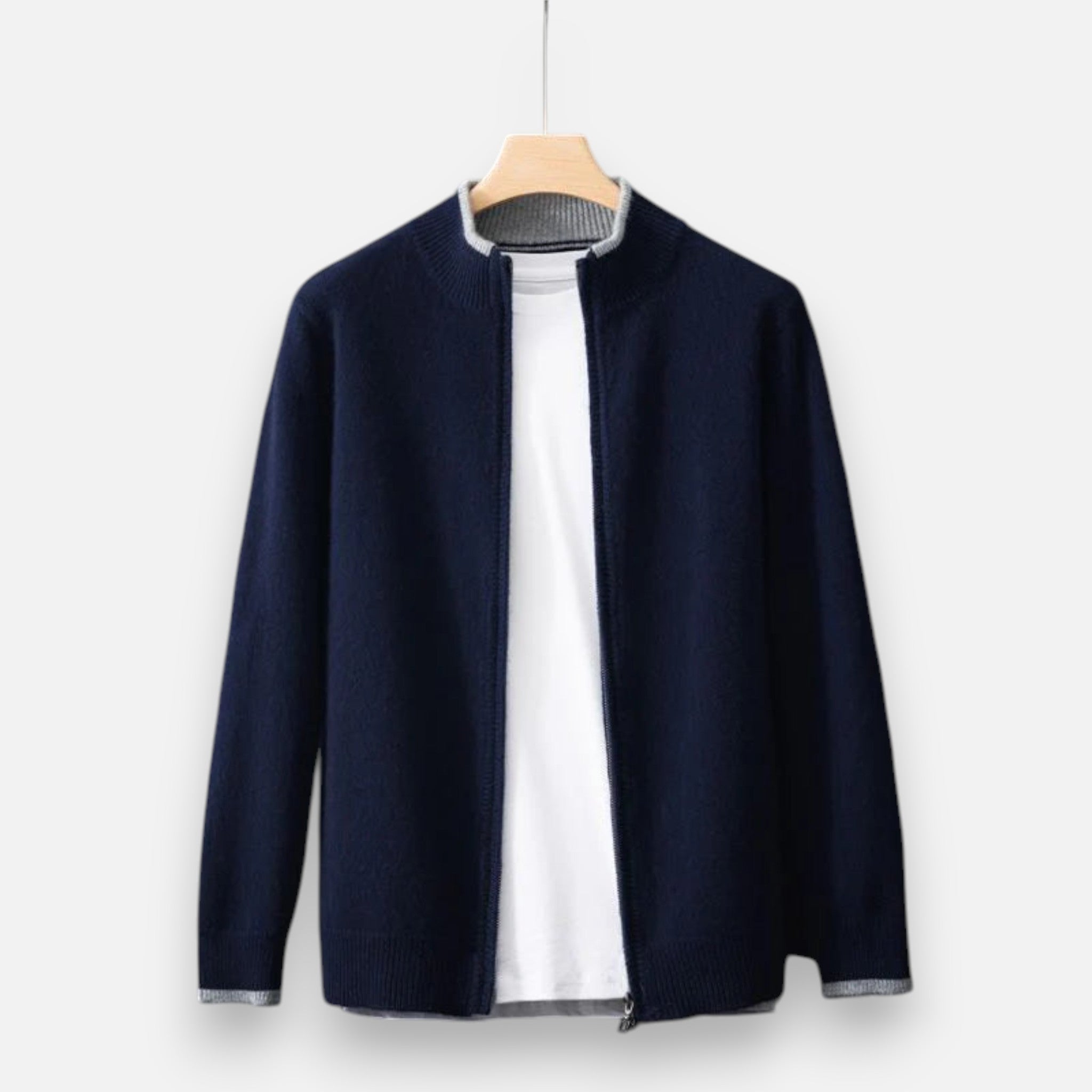 Eliaro Moda | Cazadora Zip-Up Hombre en Cachemira Peinada Premium