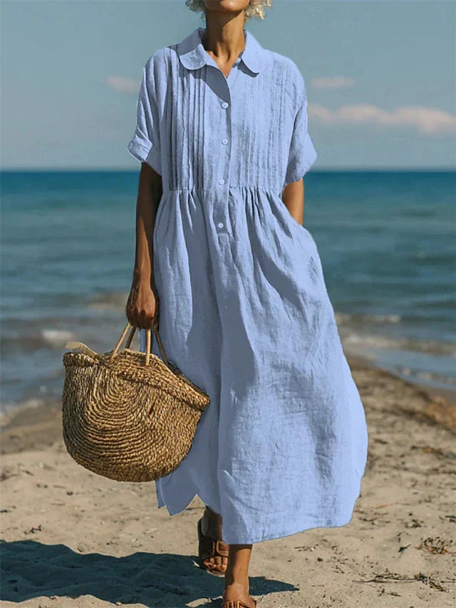Vestito camicia donna midi stile casual