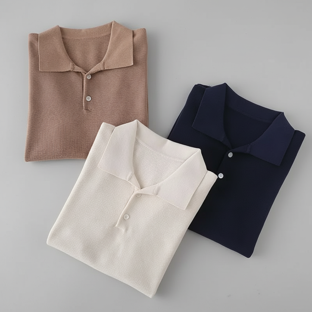 Tricou polo bărbați din bumbac cu croială croitorie — casual