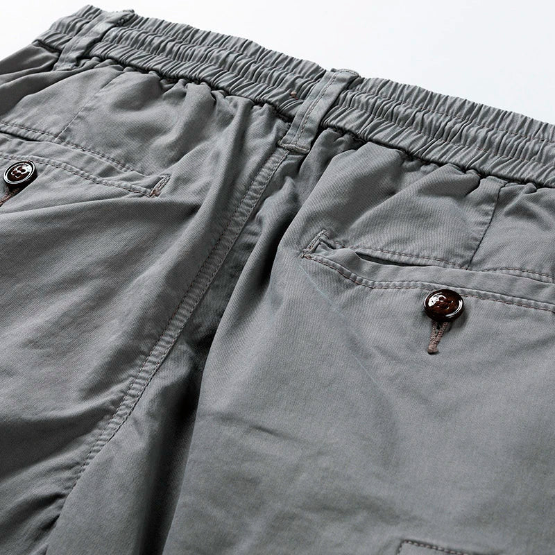 Cargo shorts — durable cotton with multiple pockets — casual