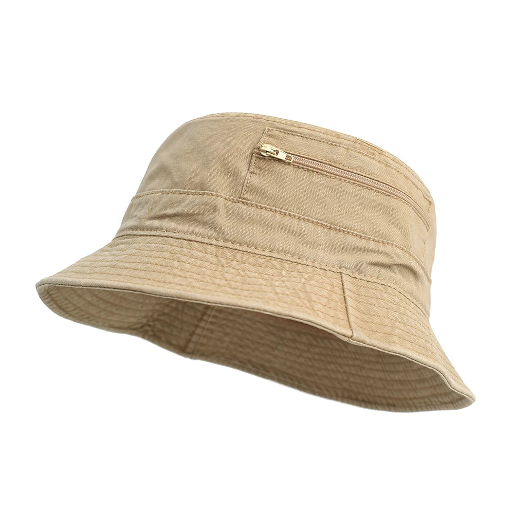 Chapeau de pêcheur en coton unisexe pour activités de plein air