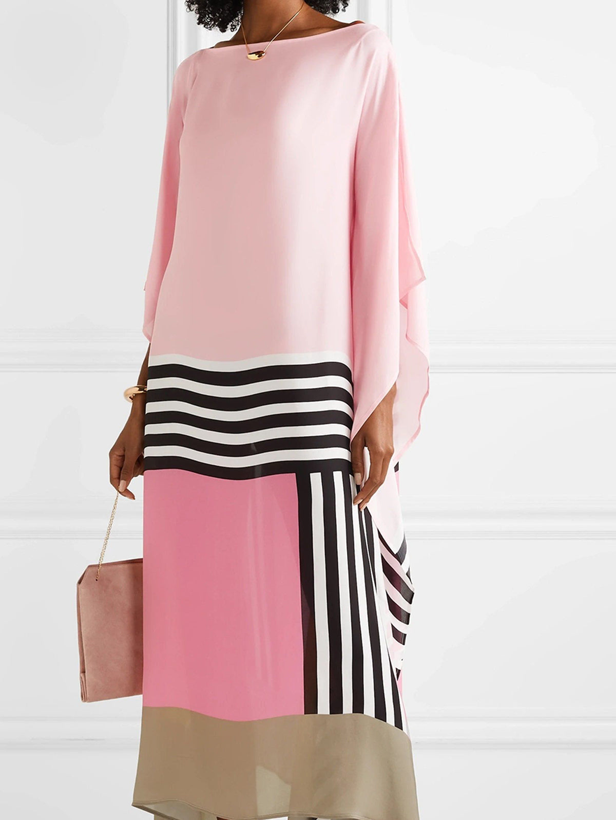 Robe kimono longue pour femme avec manches chauve-souris — été