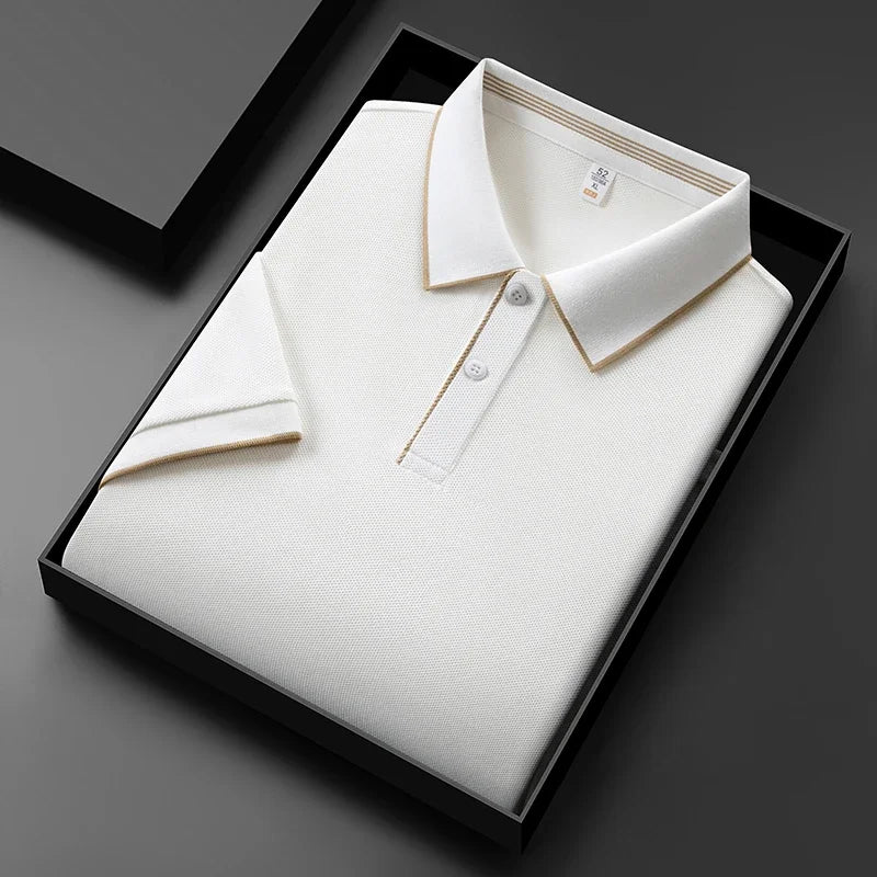 Pánské pletené polo s texturou — casual