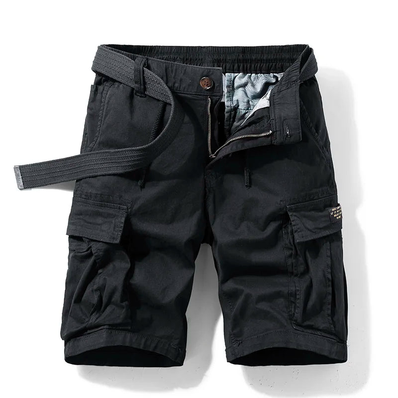 Cargo shorts — durable cotton with multiple pockets — casual