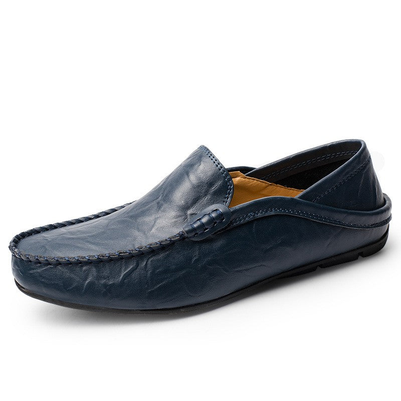 Mocassins en cuir pour homme — talon pliable — chaussures de voyage