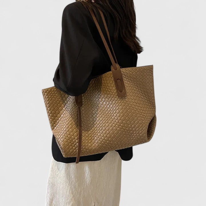 Velká proplétaná dámská taška shopper tote