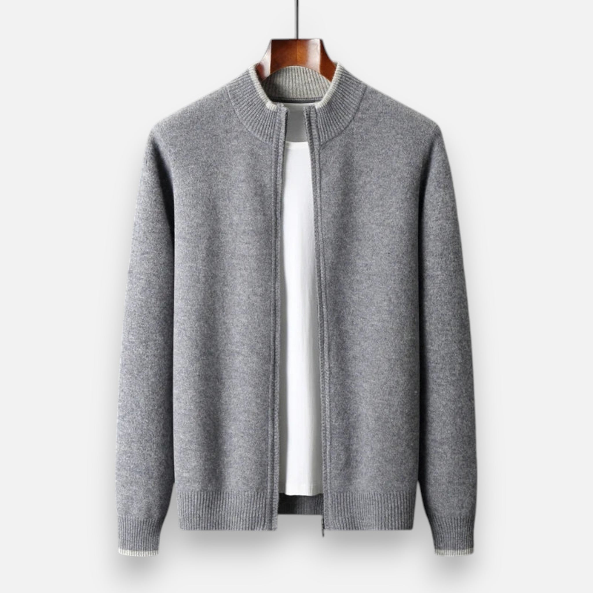 Eliaro Moda | Cazadora Zip-Up Hombre en Cachemira Peinada Premium