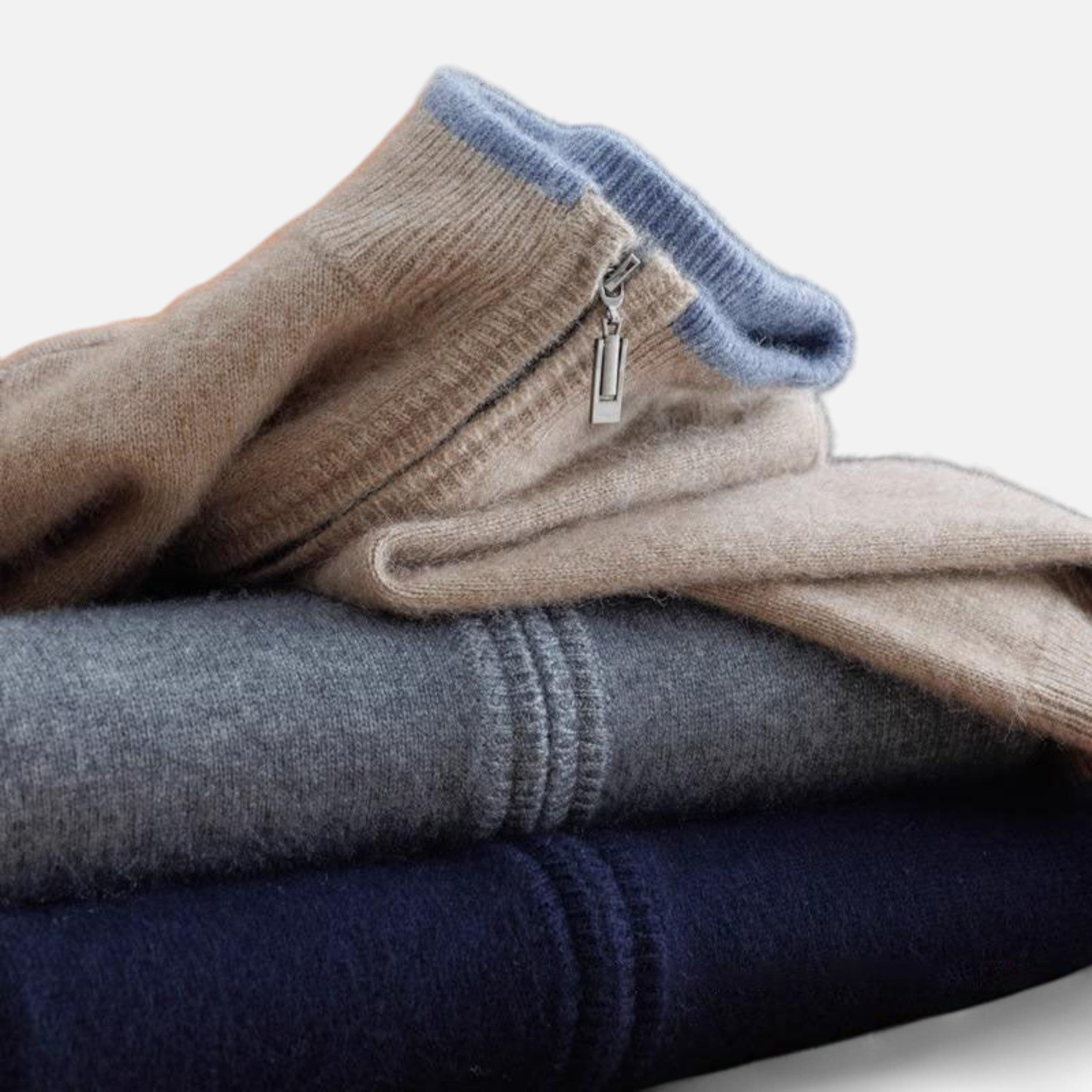 Eliaro Moda | Cazadora Zip-Up Hombre en Cachemira Peinada Premium