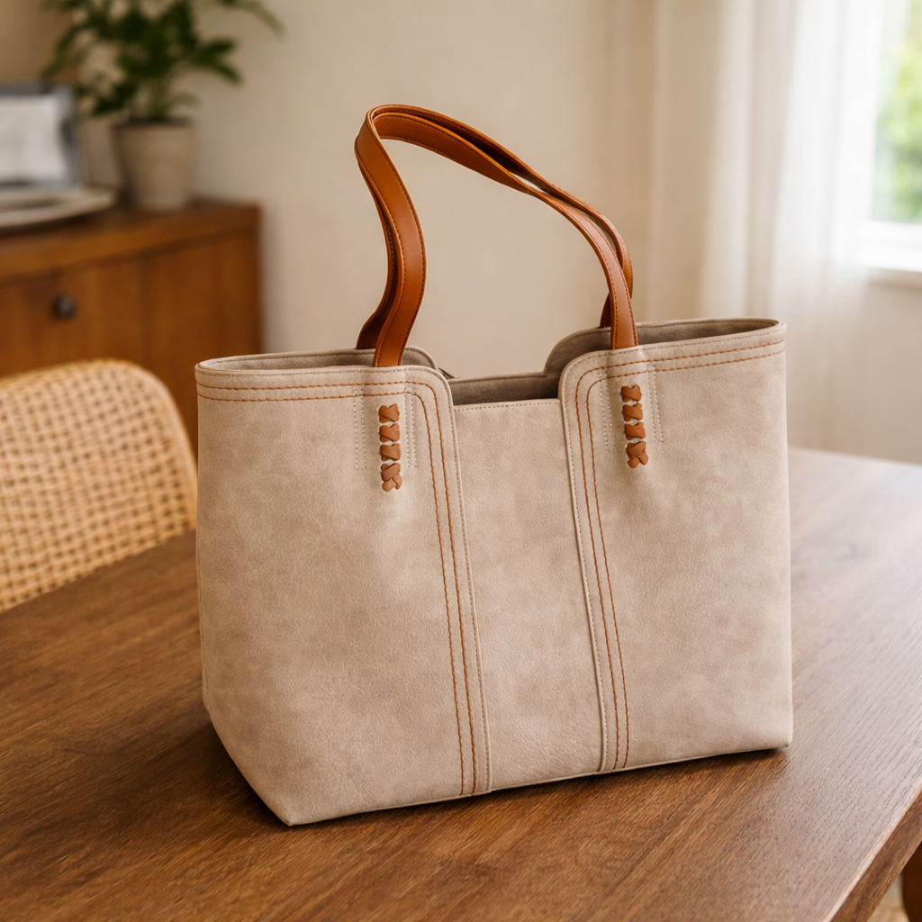 Woman tote shopper bag structured silhouette