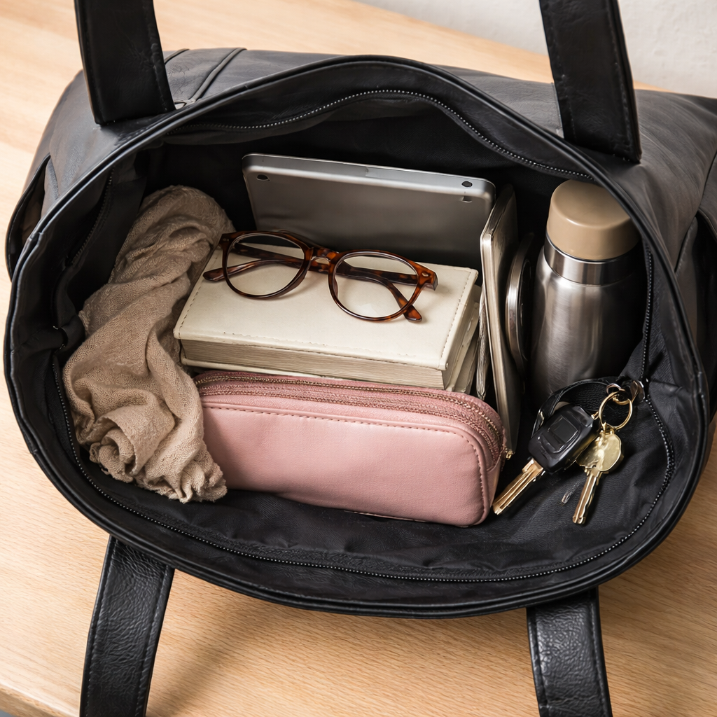 Women's tote bag with adjustable handle and large capacity