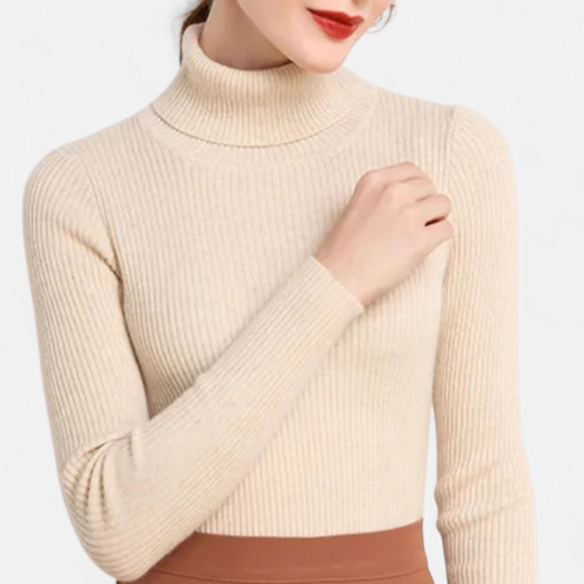 Eliaro Moda | Jersey Cuello Alto Mujer Elegancia Atemporal en Cachemira