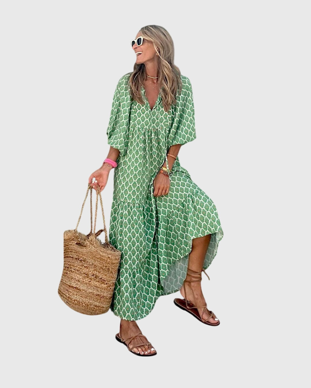 Bohemian long dress | printed dress for everyday use